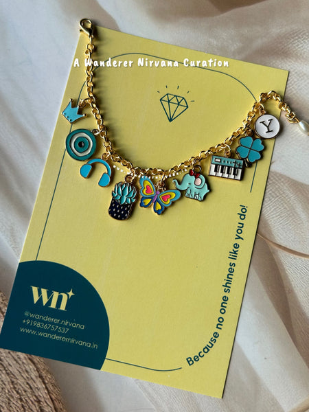 Blue Love Luck Charm Bracelet
