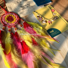 Red Yellow Coffee Home Dog Moon Dreamcatcher Bracelet Combo