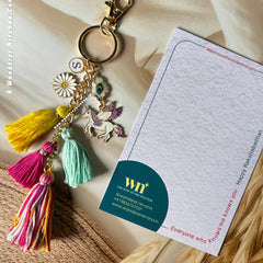 Boho Personalised Unicorn Mayur Keychain Bagcharm