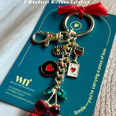Wine Cherry Keychain