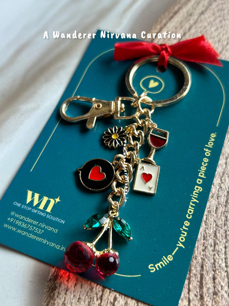 Wine Cherry Keychain