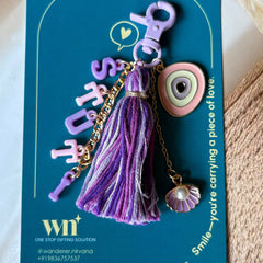 Personalised Lavender Bagcharm