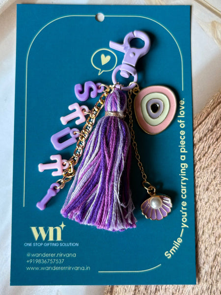 Personalised Lavender Bagcharm