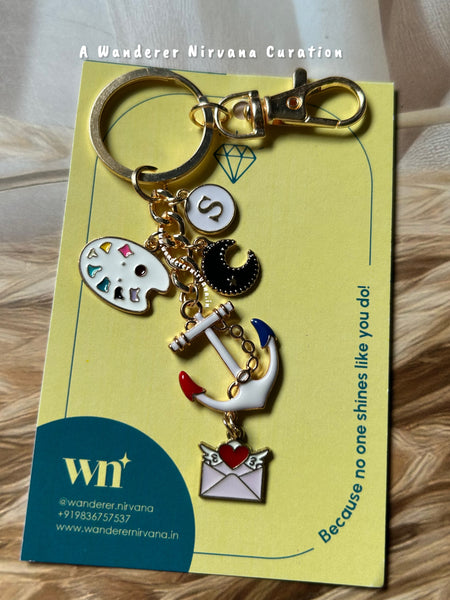 Susanah Artist Anchor Moon Keychain