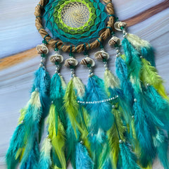 Evergreen Wreath Shells Dreamcatcher
