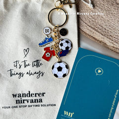 Footballer Spikes Goal Keychain