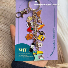 Bakery Cupcake Coffee Crossiant Icecream Gingerbread Honey Music Wine Personalised Keychain