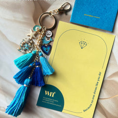 Beach Ocean Boho Personalised Keychain Bagcharm