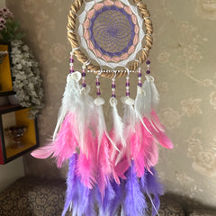Cotton Candy Skies Dreamcatcher Wreath Ring