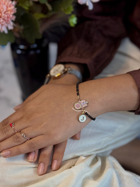 Gulzar Nazariya Bracelet with Initial