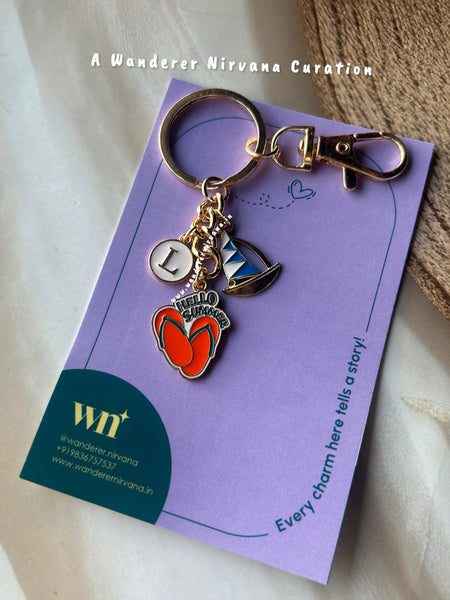 Beach Yatch Keychain
