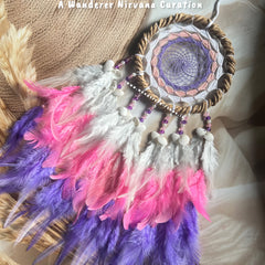 Cotton Candy Skies Dreamcatcher Wreath Ring