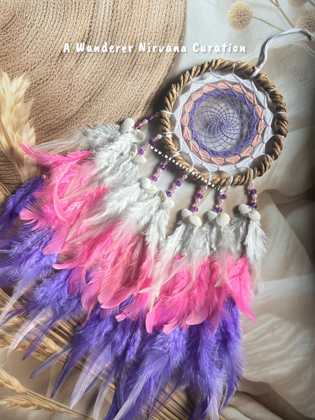 Cotton Candy Skies Dreamcatcher Wreath Ring
