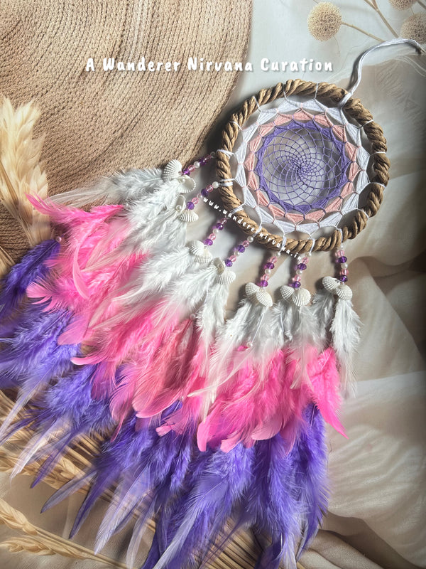 Cotton Candy Skies Dreamcatcher Wreath Ring