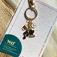 DJ Coffee Personalised Music Keychain