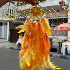 Yellow Cowrie Dreamcatcher
