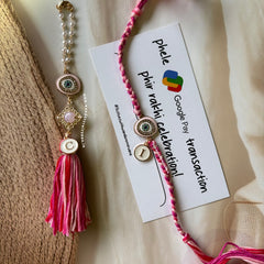 Bhai-bhabhi Rosie EvilEye Rakhi  Set