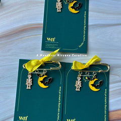 Set of 3 Halloween Theme Skeleton Bat Night Brooch