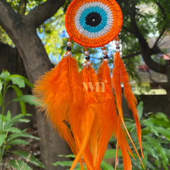 Orange EvilEye Dreamcatcher