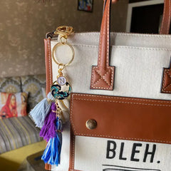 Leher Tassel Boho Keychain