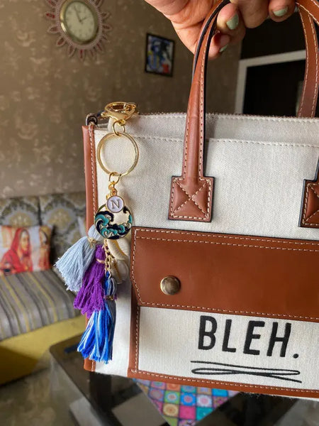 Leher Tassel Boho Keychain