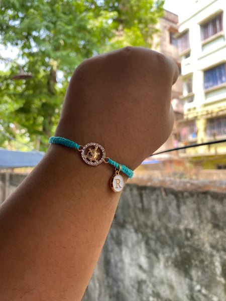 Tortoise with  Alphabet Rakhi