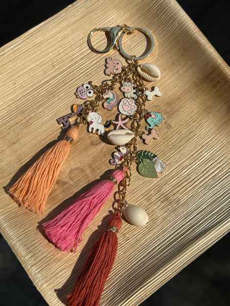 Cuteness Overload Boho Keychain