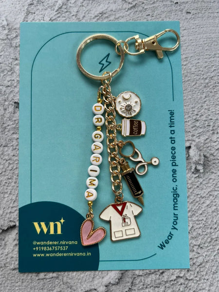 Doctor Coffee Keychain With name
