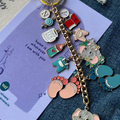 Baby Parents to be Family Keychain