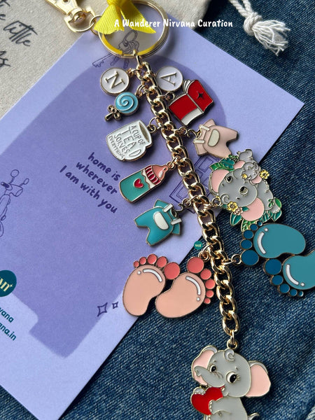 Baby Parents to be Family Keychain