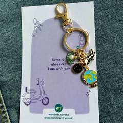 Globe & Love Travel Keychain | Handmade Travel Bagcharm