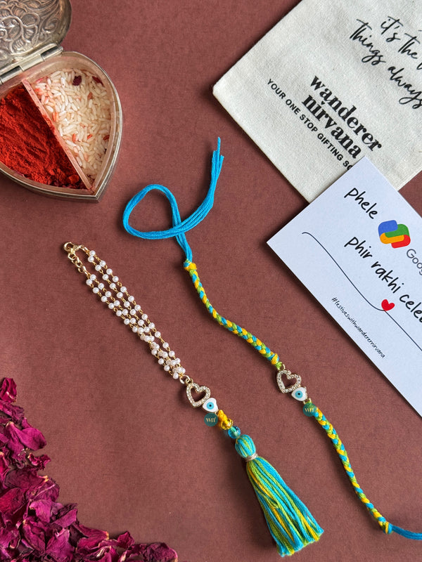 Evileye Heart Mint Bhaiya Bhabhi Set