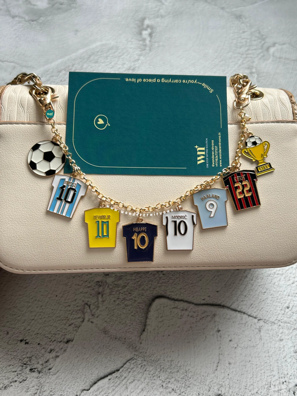 A Football Legends bagcharm Chain | Personalised Football Fan Gift