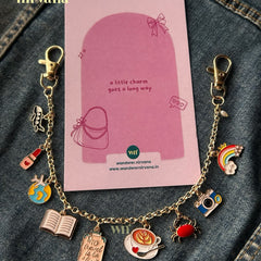 Coffee, Beach, Dairy, Capture, Rainbow Boss lady Around the world  Bagcharm chain