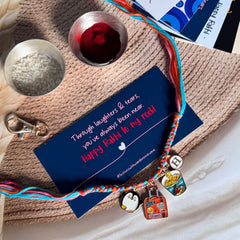 Travel Penguin Rakhi Keychain