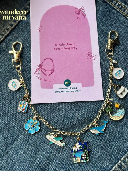 Home by the Beach Bagcharm Chain