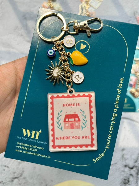Summer of Mango Sunshine Home Story Personalised Keychain
