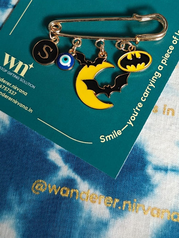 Batman Personalised Evil Eye Brooch