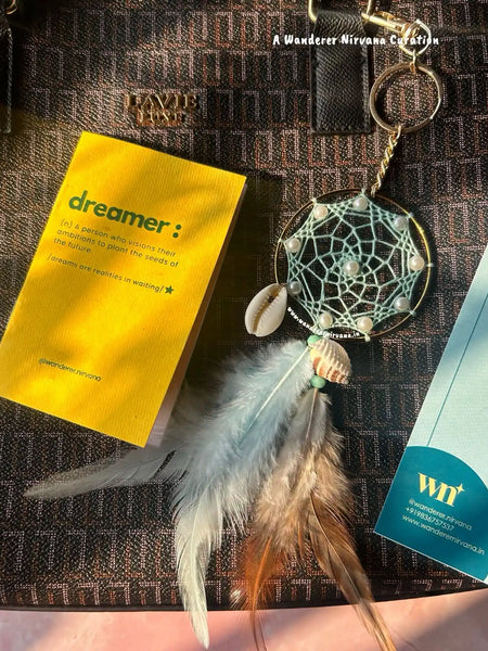 Mint Boho Dreamcatcher Keychain Bagcharm