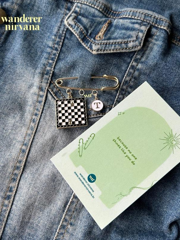 Personalised Chess Brooch