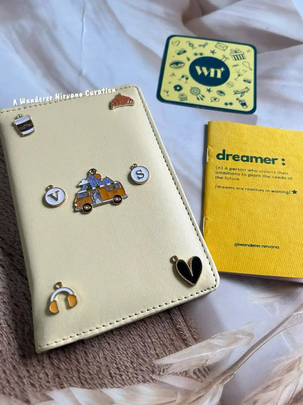 Adventure Coffee Yellow Passport Cover