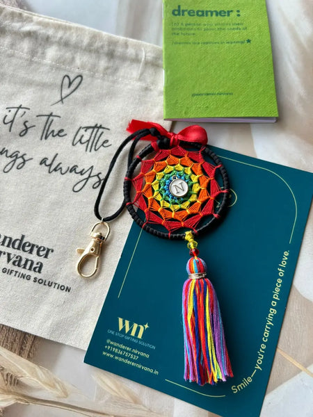 Rainbow Tassel Dreamcatcher Hanging Bagcharm