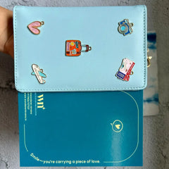Travel Powder Blue Personalised Passport Cover