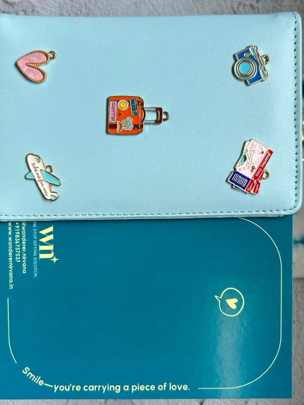 Travel Powder Blue Personalised Passport Cover