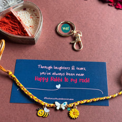 Butterfly HoneyBee Flower Rakhi