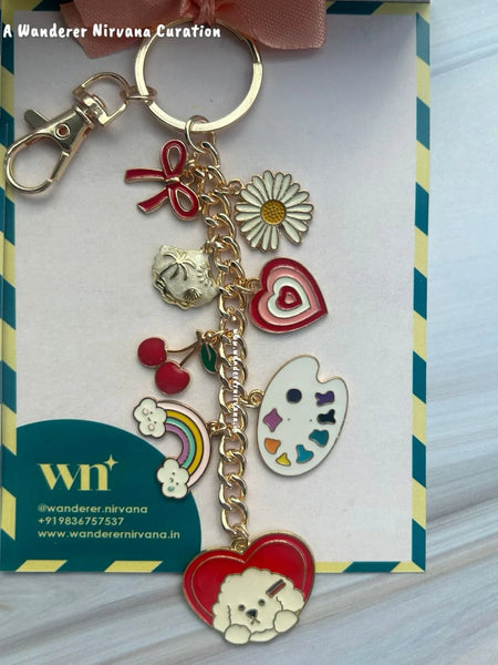 Artist Aesthetic Cherry Keychain Bagcharm