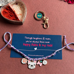 Bull Dog Charm Rakhi Keychain
