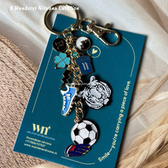 Chhetri Blue Tiger Luck Football Keychain