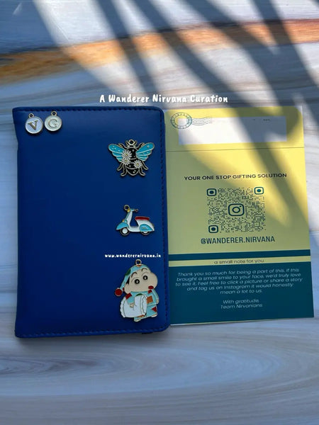 Blue Sinchan Personalised Passport Cover
