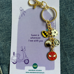 Personalised Superhero Fandom Keychain | Batman Spider-Man Bagcharm
